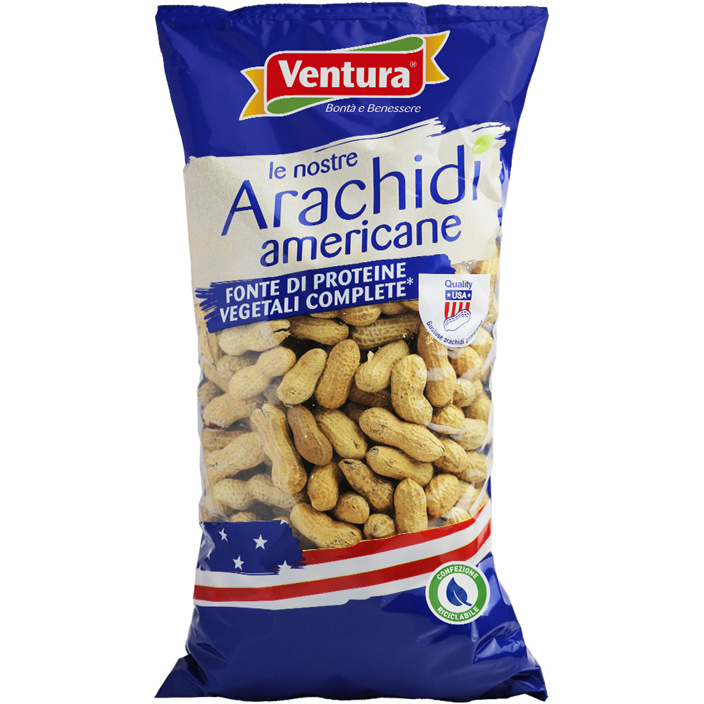 Arachidi americane tostate <span>in guscio</span>