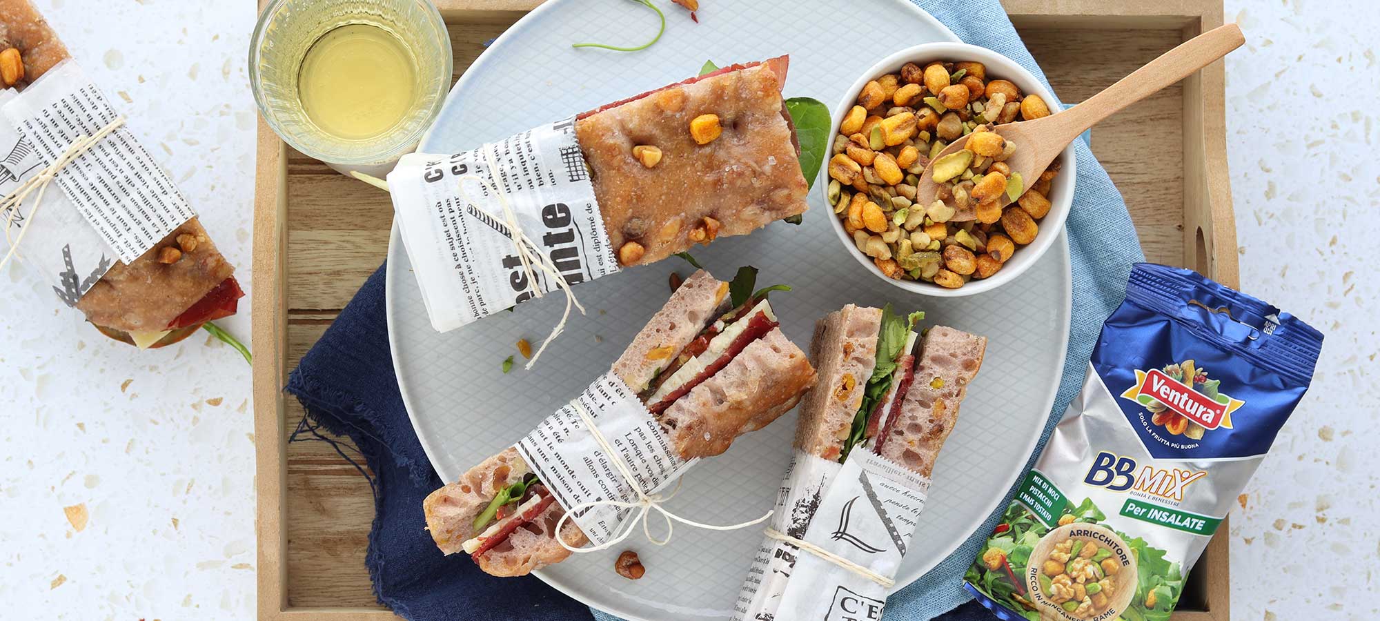Schiacciata integrale con Frutta Secca Ventura