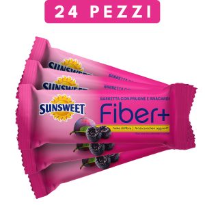 barrette sunsweet fiber plus prugne e anacardi confezione multipla